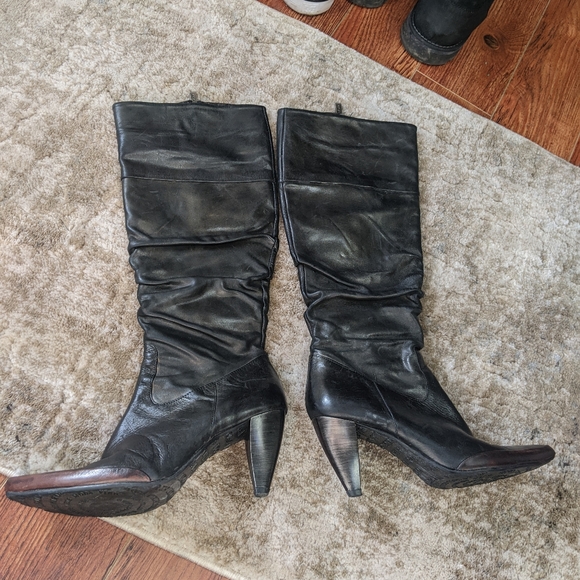 Vintage leather knee boots - Picture 12 of 12